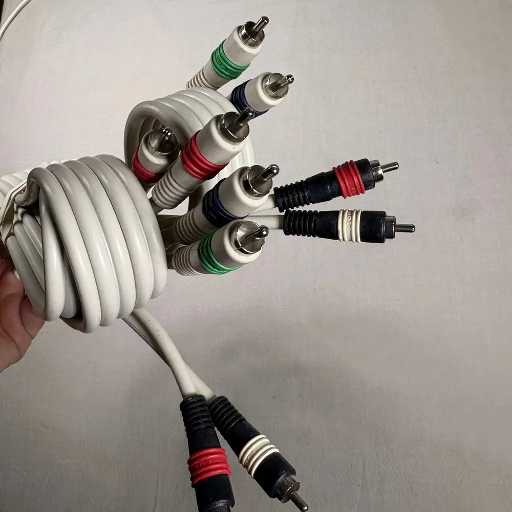 RCA AV Cable 5-Plug Video Audio Set Red Green Blue White Red Male to Male